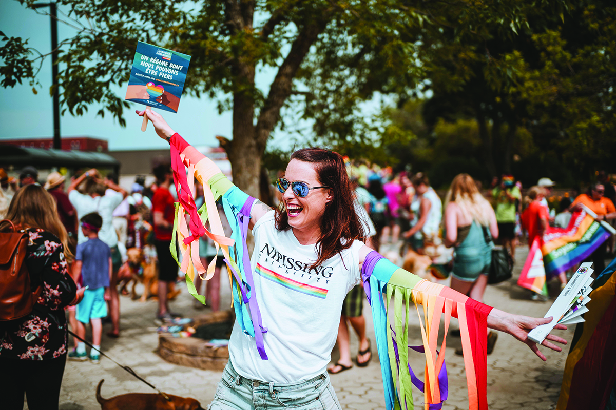 Nipissing University students at Pride events in North Bay