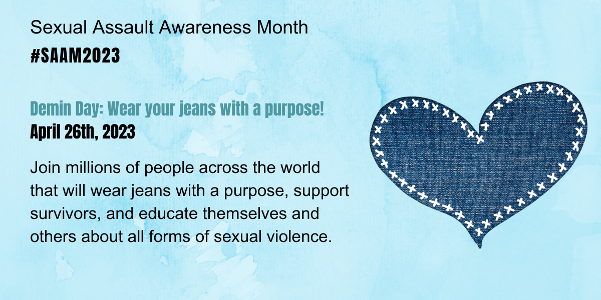 Wear demin with a purpose on April 26th
