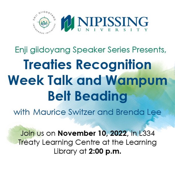 Treaties Recognition Week Talk and Wampum Belt Beading