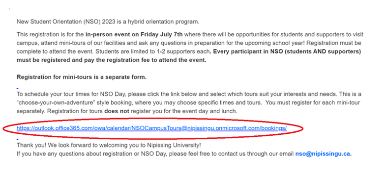 Registration Link for NSO