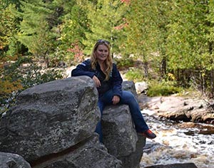 Master of environmental science student Amanda Springer