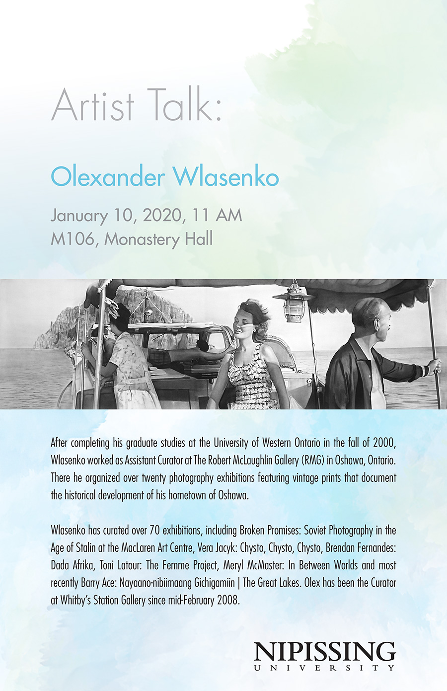 Artist Talk - Olexander Wlasenko poster