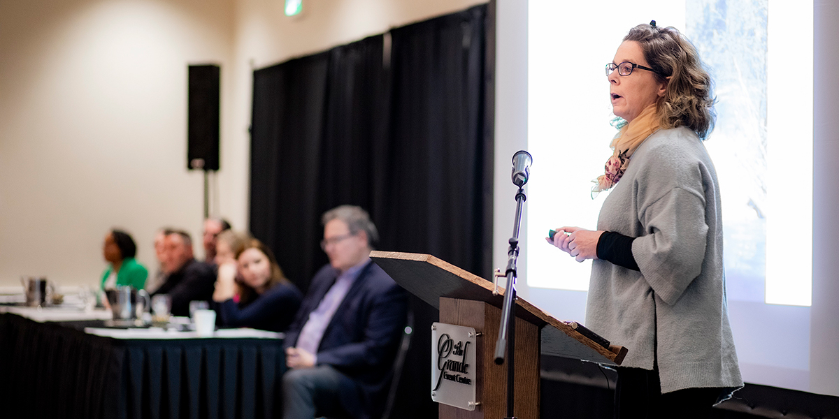 Dr. April James presenting