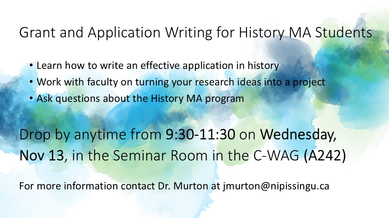CWAG History Application Workshop Banner