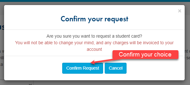 Confirm your request