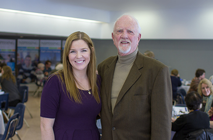 Student Emily Barr with donor Fred McNutt