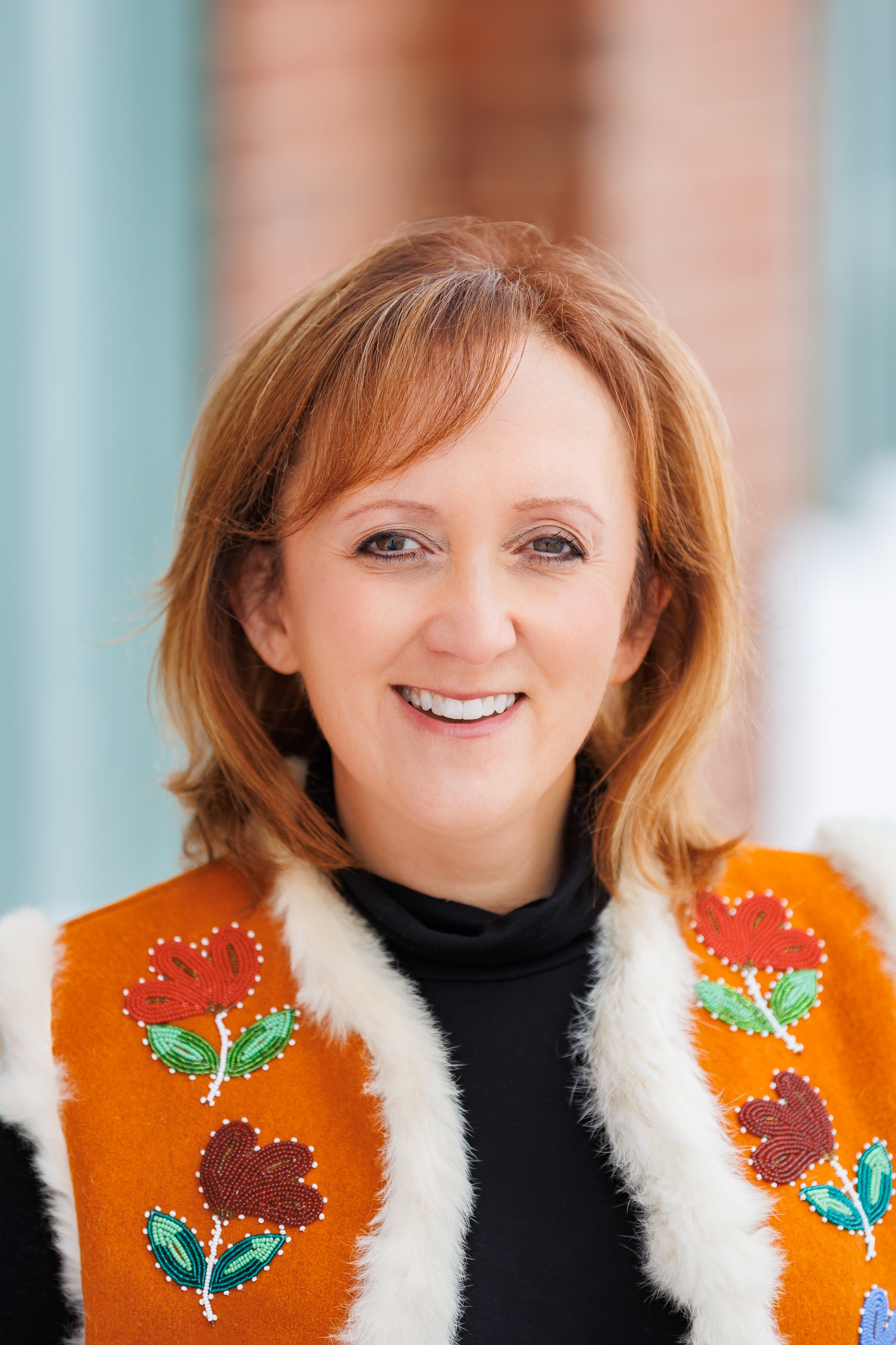 Erin Reid in front of a background