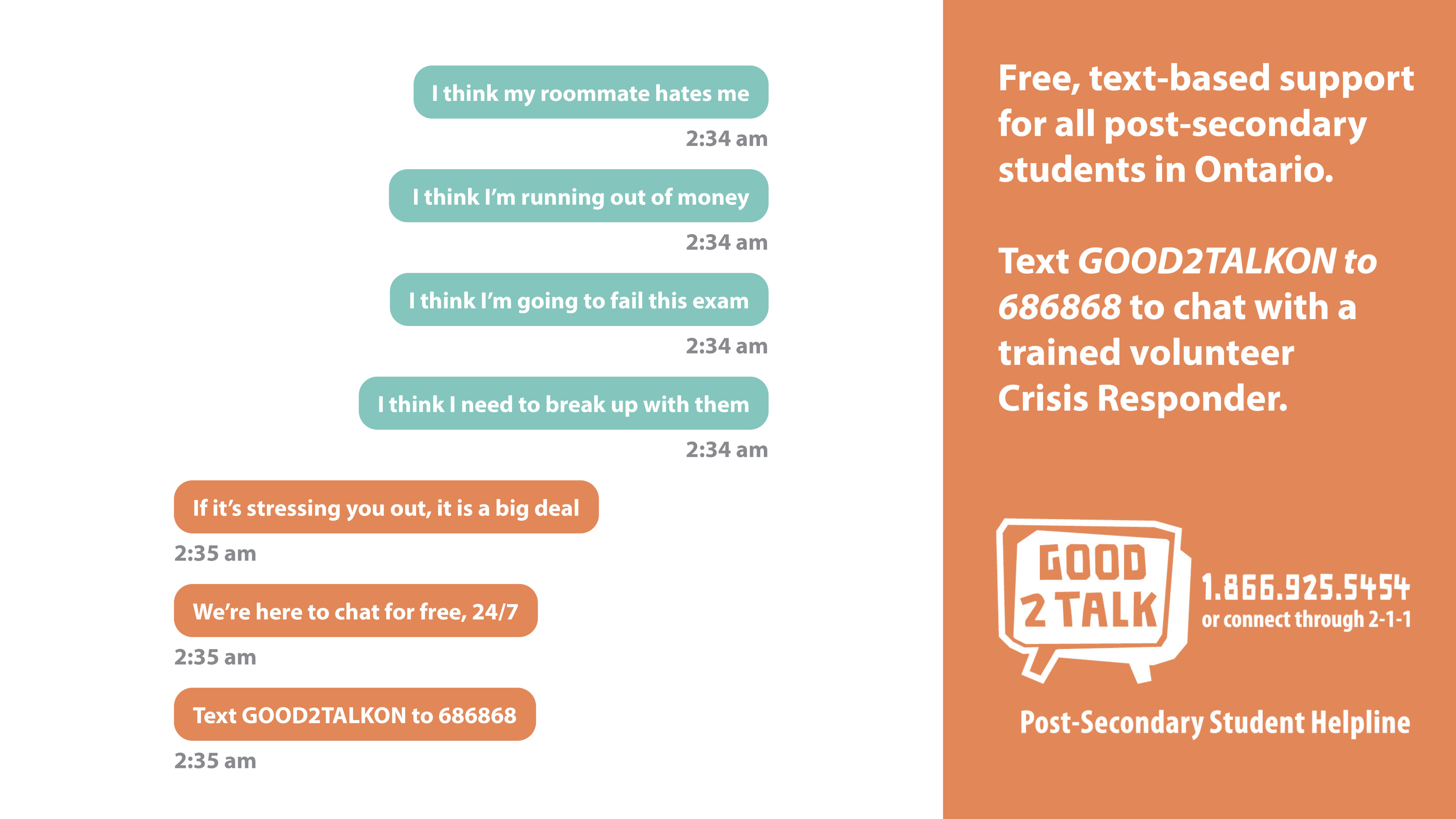 Good 2 Talk Student Helpline