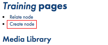 Group pages create node