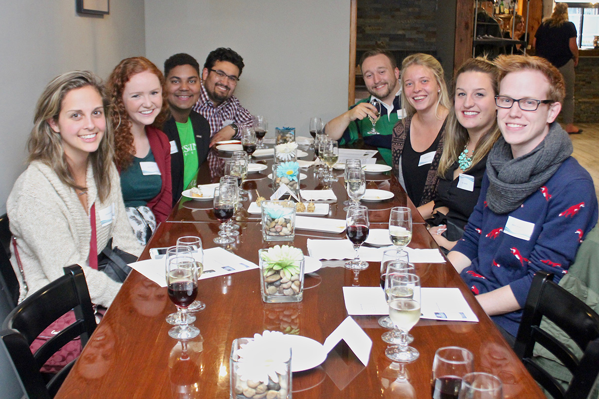 Group at table