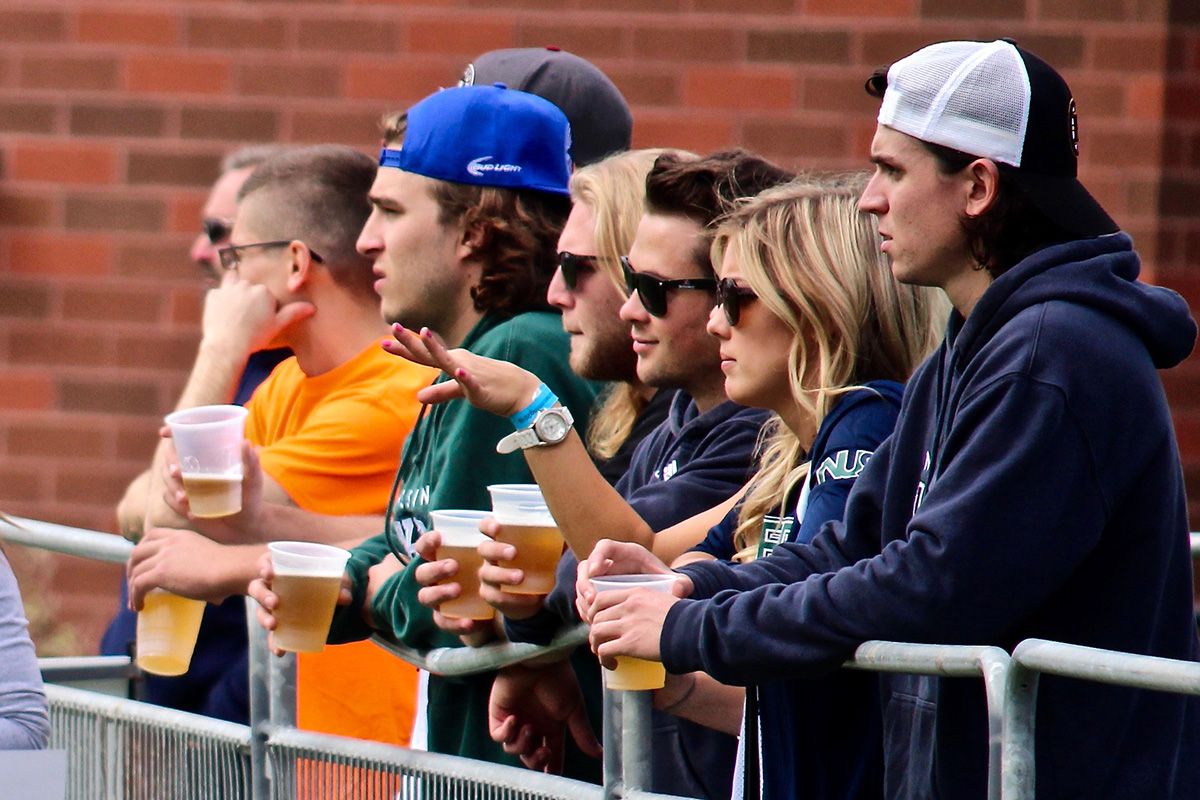 group at railing