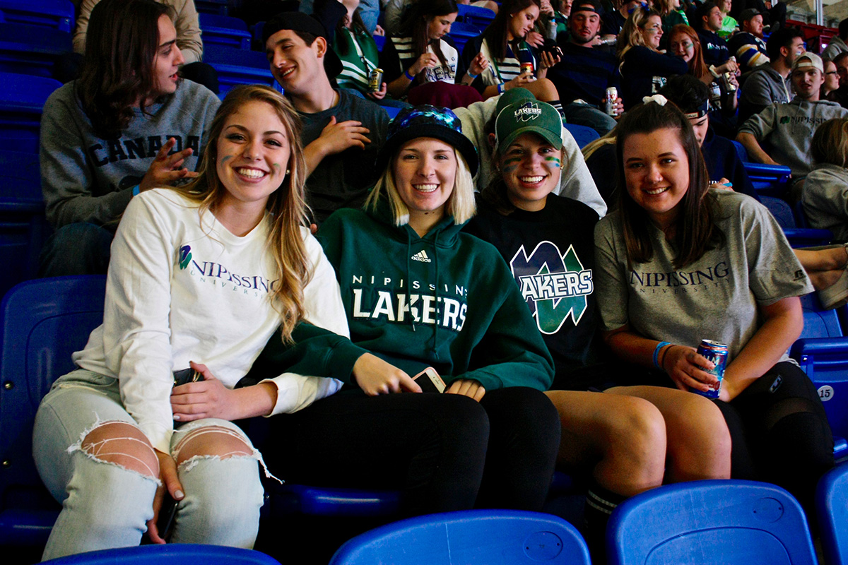 Crowd at hockey game