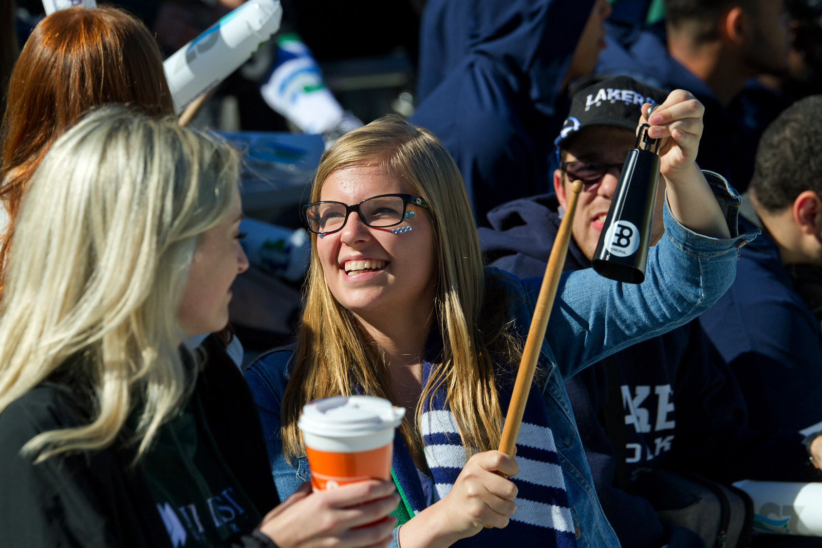 Homecoming 2018 crowd with noise makers