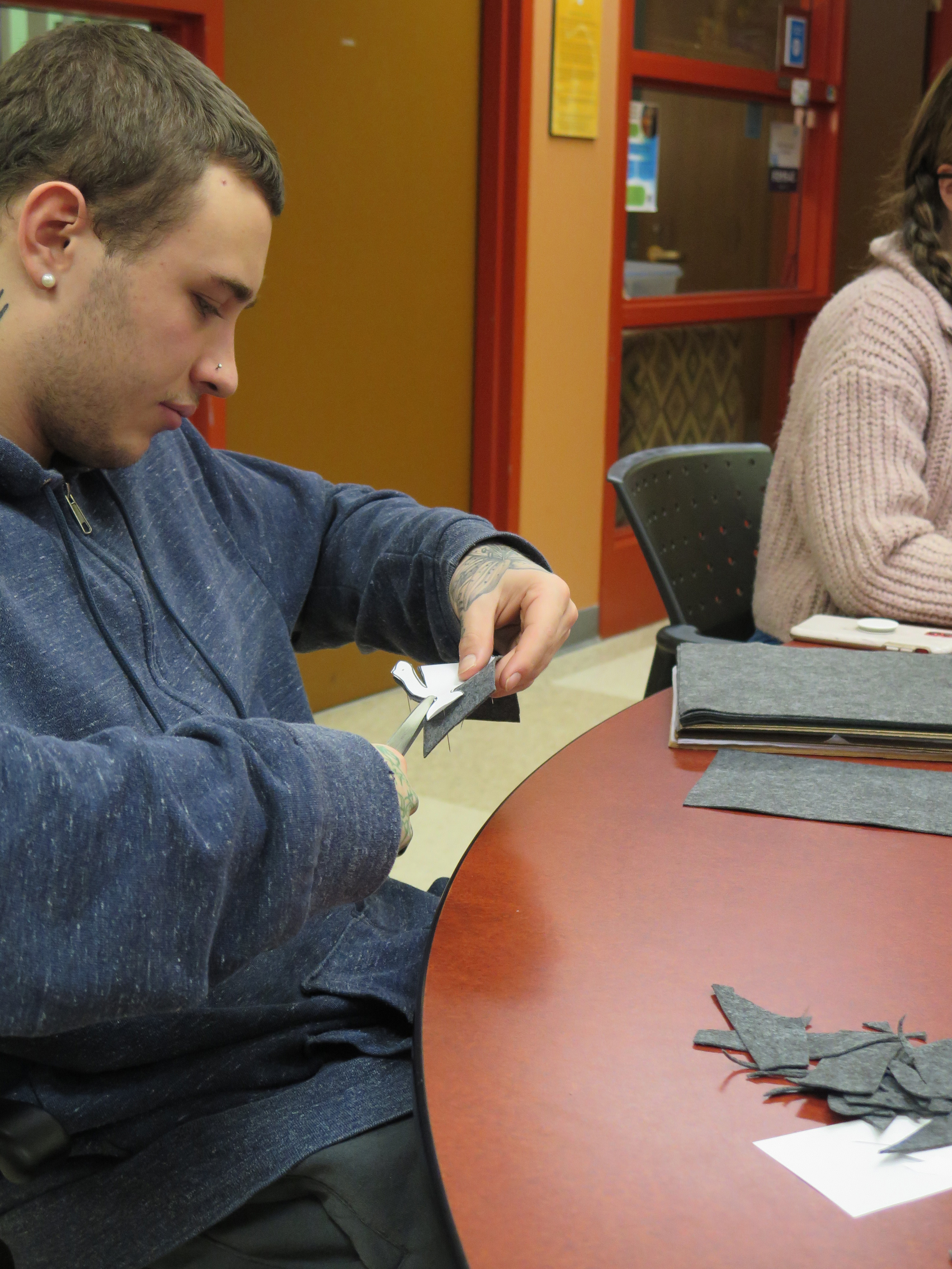 INDG 3106 Indigenous Health & Wellbeing class in November 2023 - students participating in a community service learning assignment; making Faceless Dolls as a fundraiser for Amelia Rising and to raise awareness about the health impacts of violence on Indigenous communities