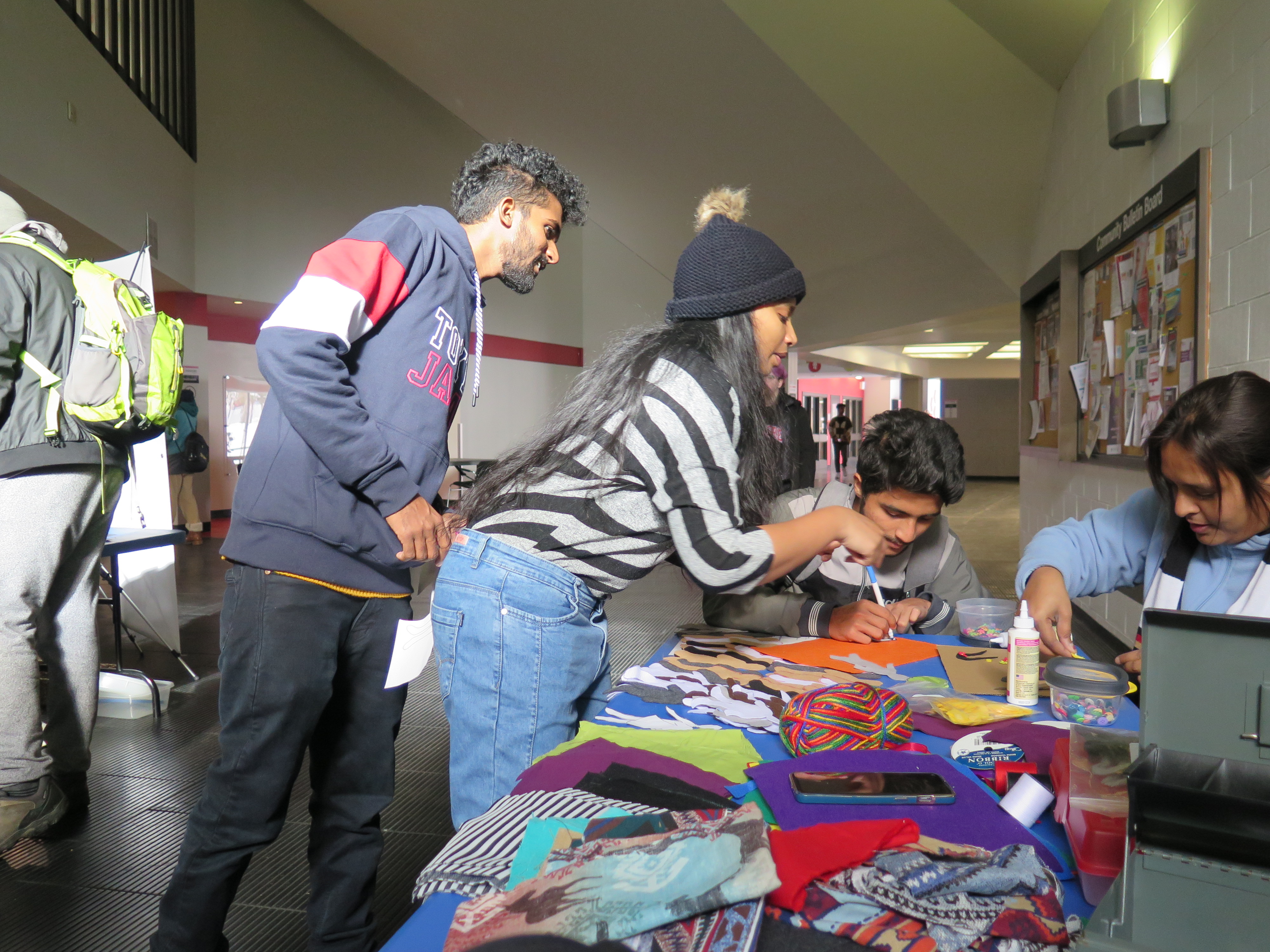 INDG 3106 Indigenous Health & Wellbeing class in November 2023 - students participating in a community service learning assignment; making Faceless Dolls as a fundraiser for Amelia Rising and to raise awareness about the health impacts of violence on Indigenous communities