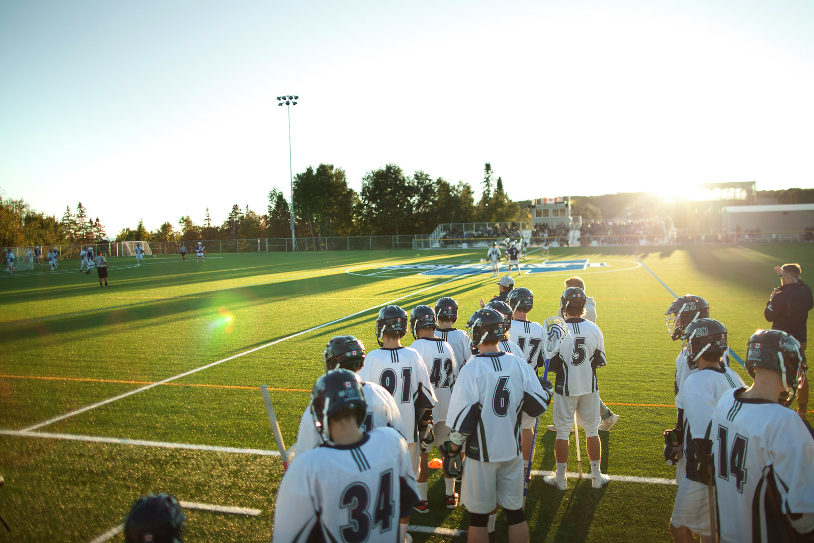 Lacrosse team at field