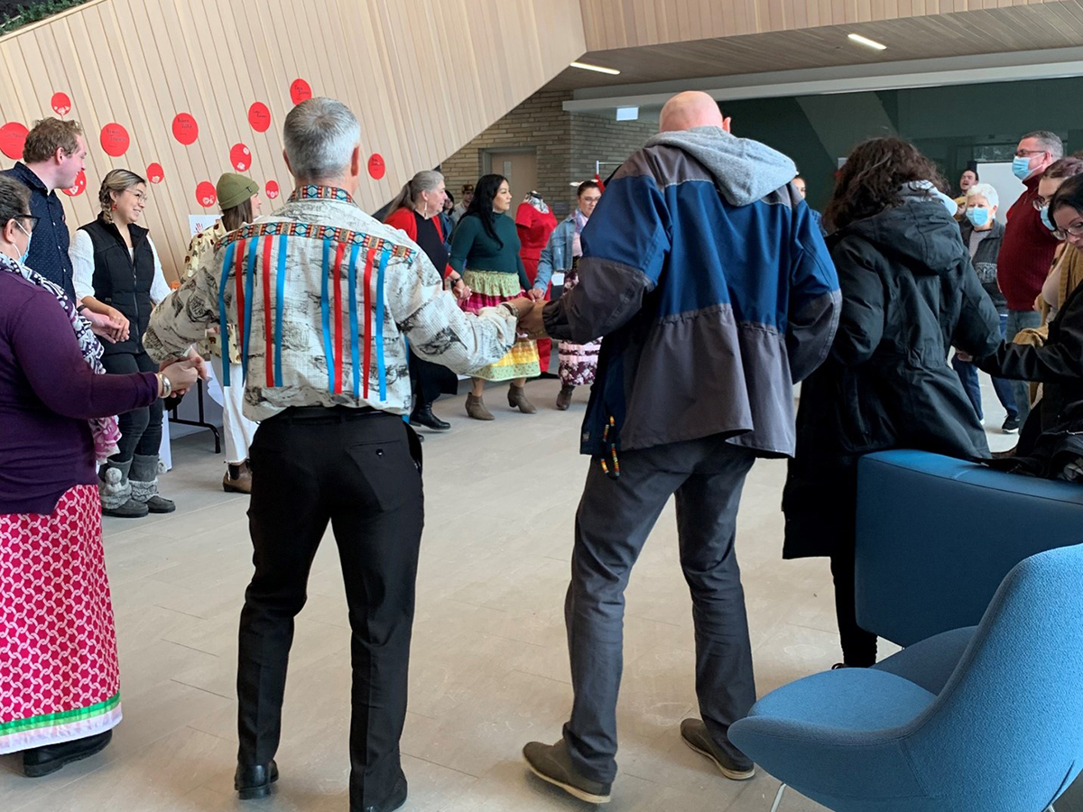 Putting theory into action: INDG 3106 Indigenous Health and Wellness students created an awareness-raising event and donation drive as part of the 16 Days of Activism Against Gender-Based Violence November 28, 2022.
