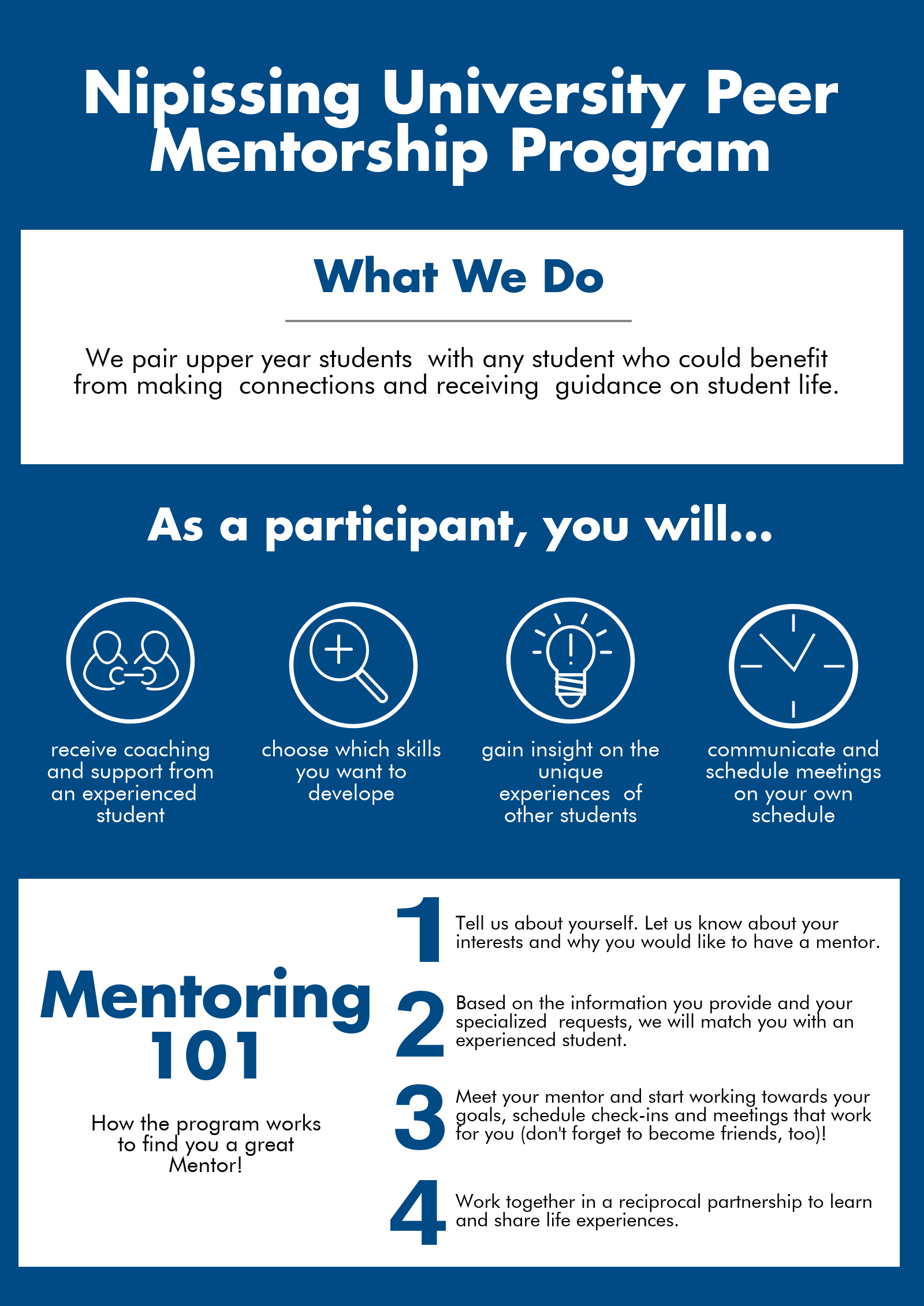 Peer Mentorship Program infographic