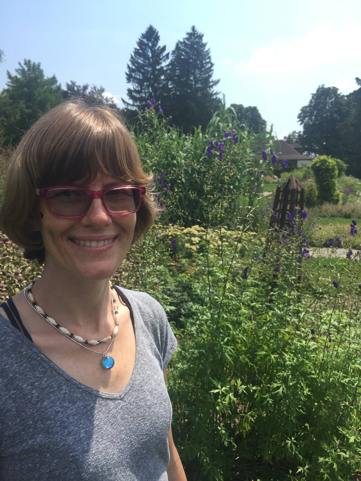 Michelle Graham in front of a nature background