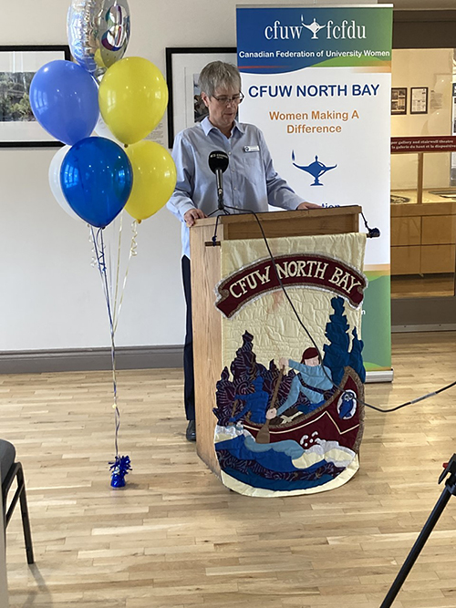Photo of Natalie Brunette, Co-President of CFUW in North Bay