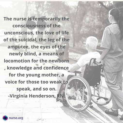 Virginia Henderson quote about nursing