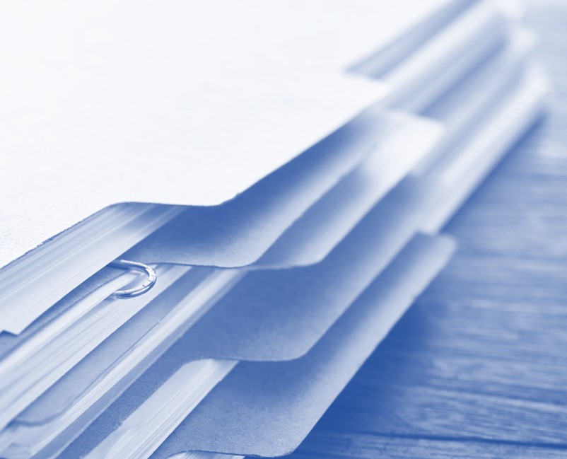 File folders representing research data