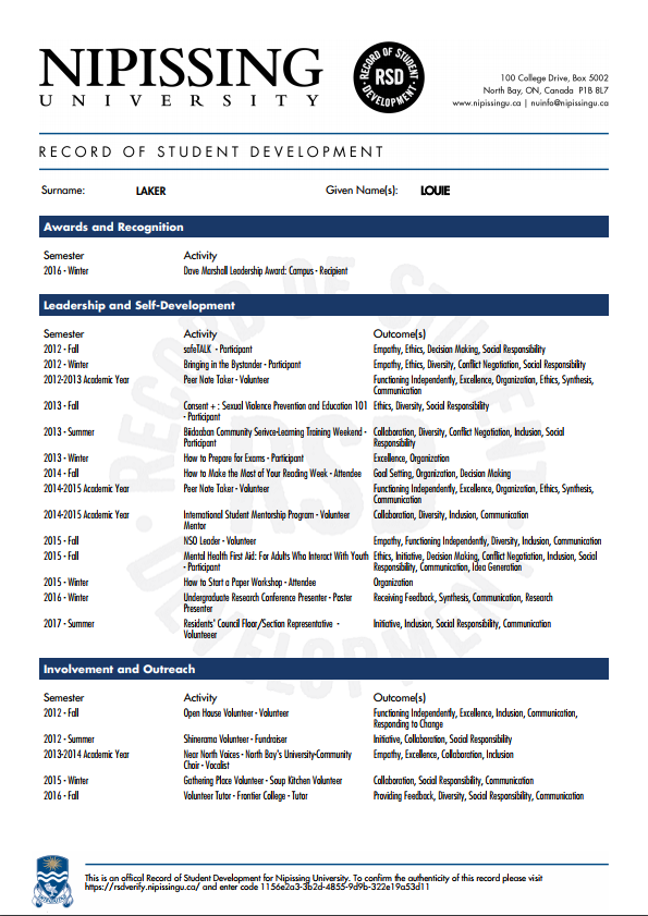 Transcript Front