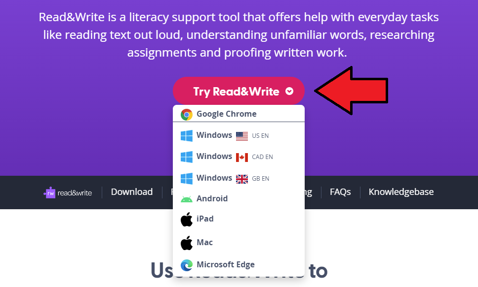 Read and Write Download Screenshot from website