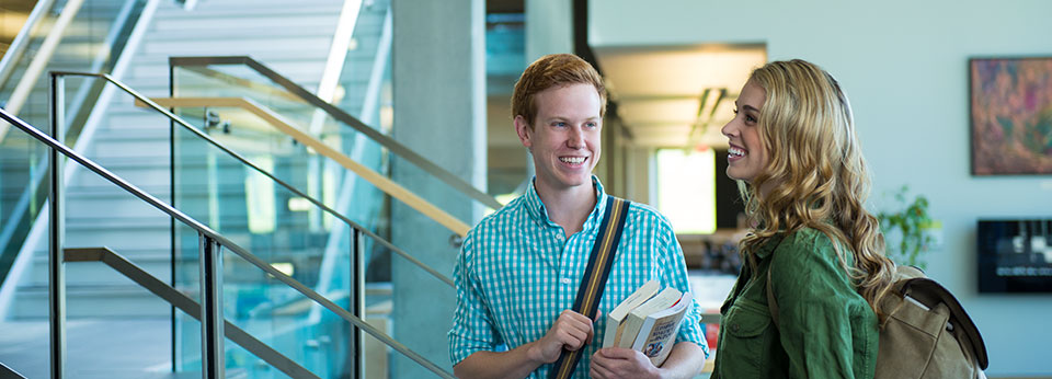 two students inside library