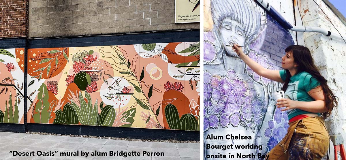 Fine Arts Alumni murals