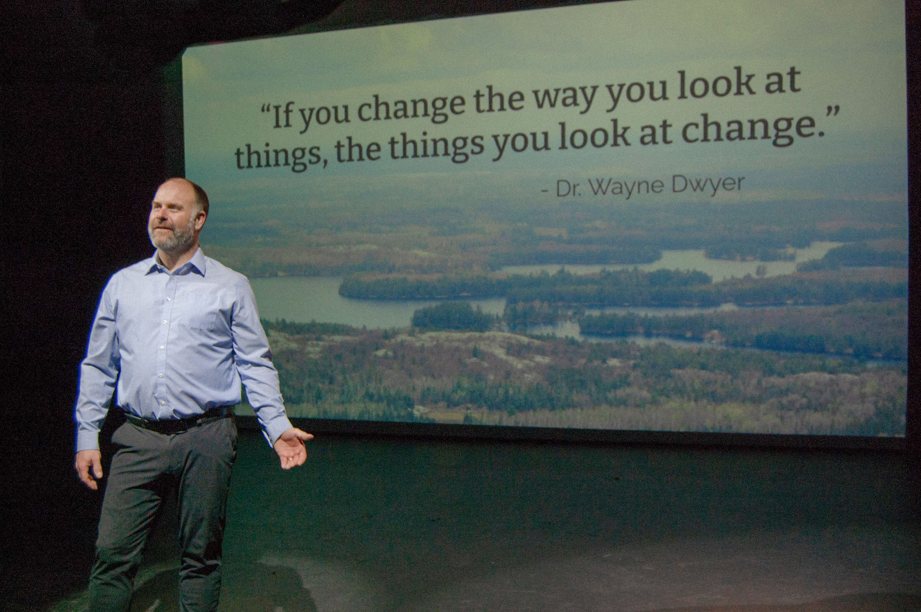 Terry Dubroy presenting at an event
