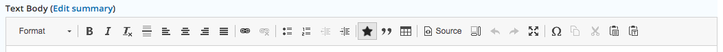 Text paragraph toolbar - insert media