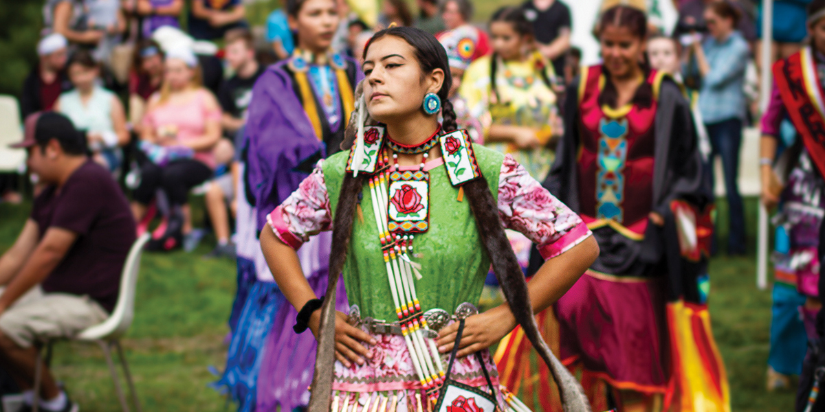 Welcome powwow dancer
