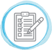 Icon of a checklist on a clipboard