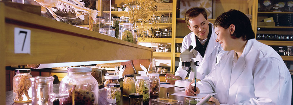 students in a science lab