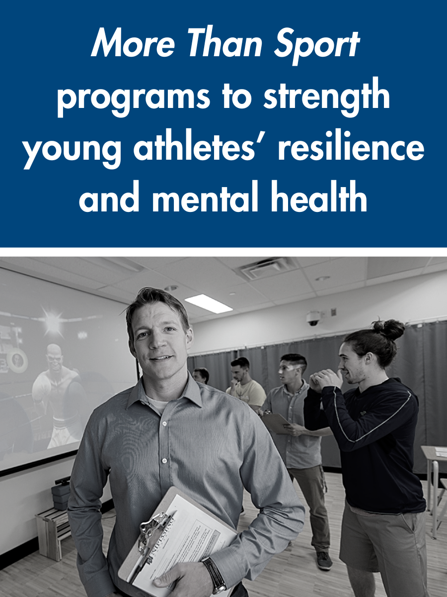 More Than Sport programs to strengthen young athletes' resilience and mental health