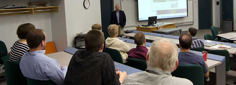 ​Dr. Richard Wenghofer presents at the workshop on Recent Trends in Seleukid Studies.