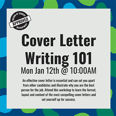 Cover Letter Writing Jan. 12