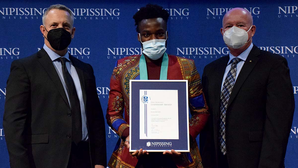 Elisa Butoyi with President and Chancellor