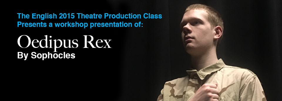 photo from a production class presentation of Oedipus Rex