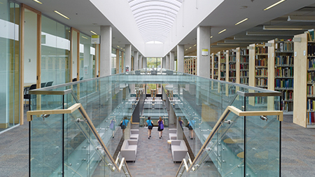 Staircase in Harris Learning Library