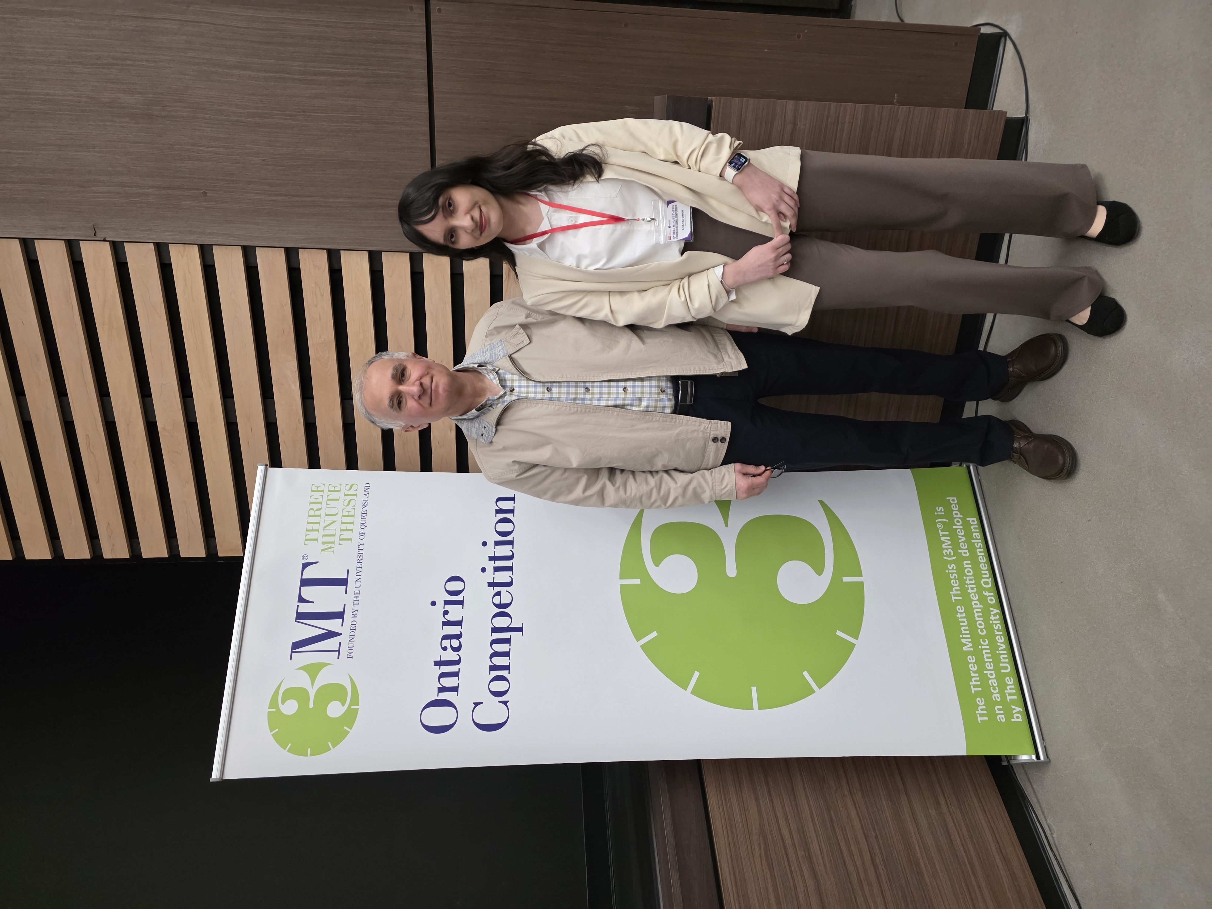 Ananya Singh and Dr. Amir Erfani at the 3MT Regional Competition