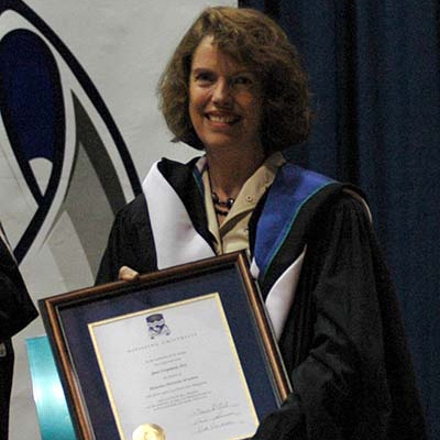Jane Urquhart with honorary doctorate
