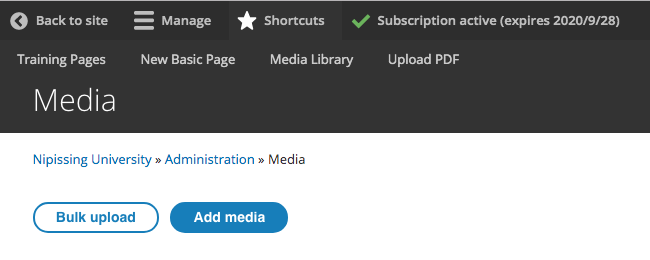 Add Document media library
