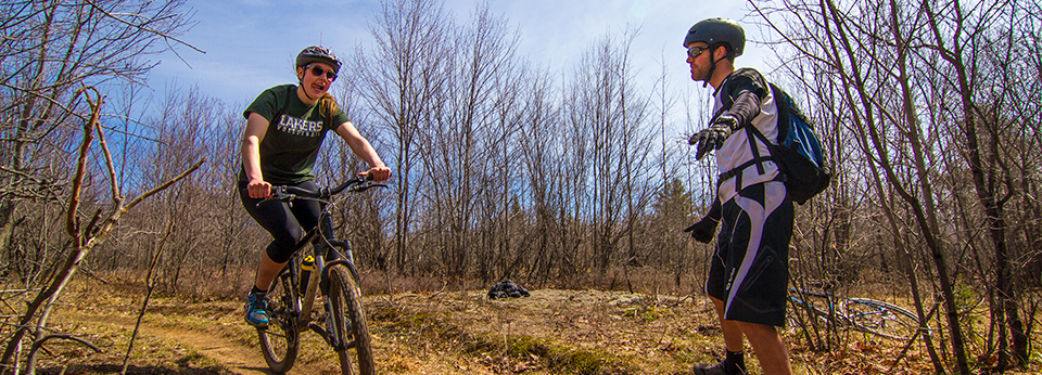 Over 20km of mountain biking, hiking, and groomed cross-country ski trails right on campus!