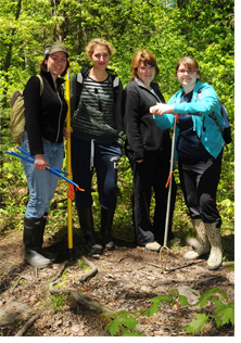 Photo of Biology students out in nature