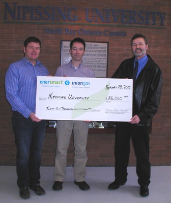 Photo of NU accepting sustainability check