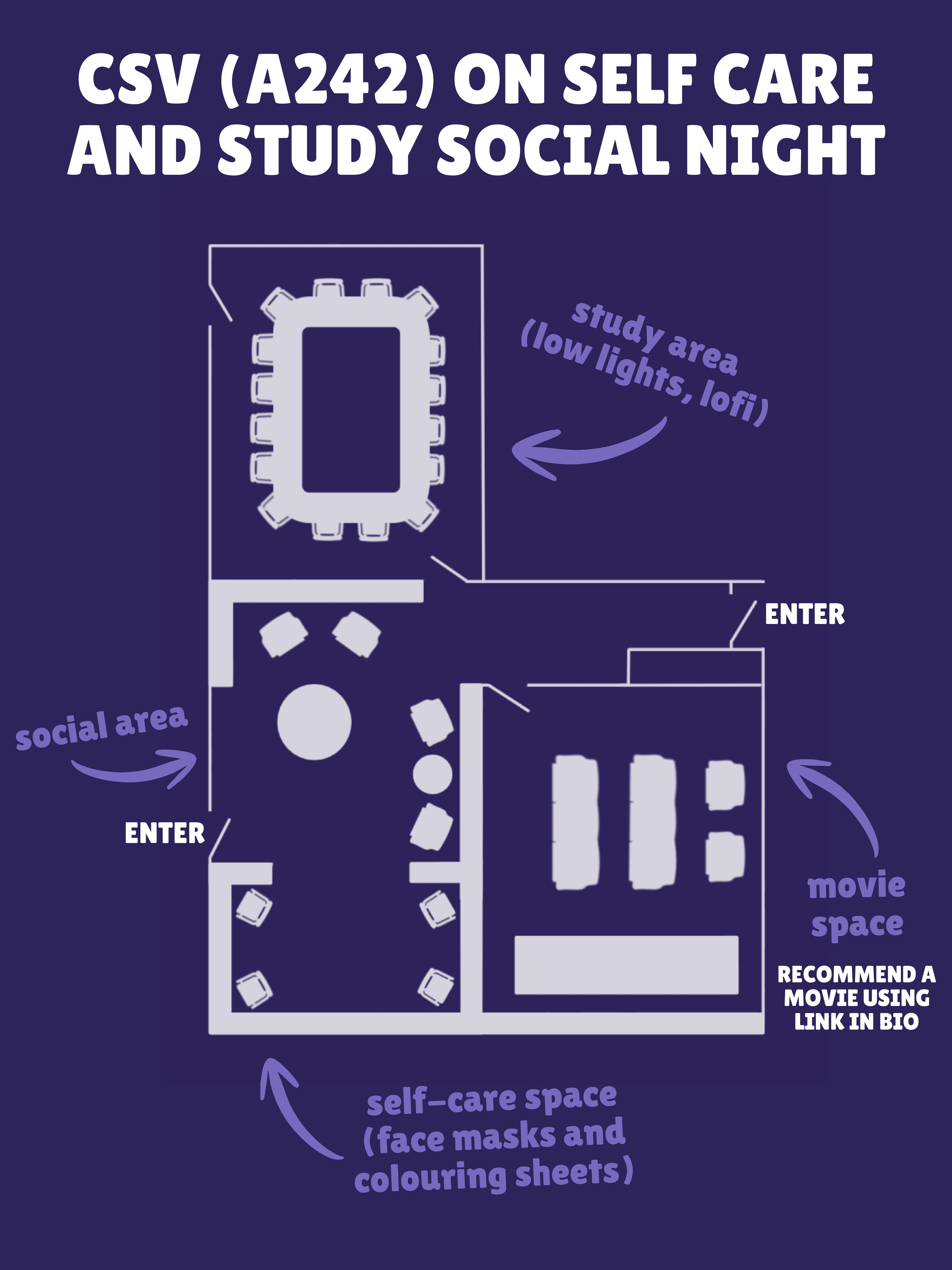 Nipissing History Society Self Care and Study Night Floor Plan