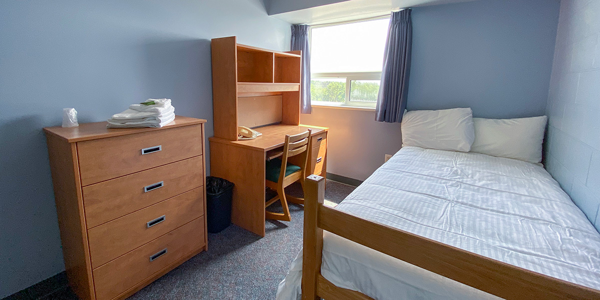 One of four private bedrooms
