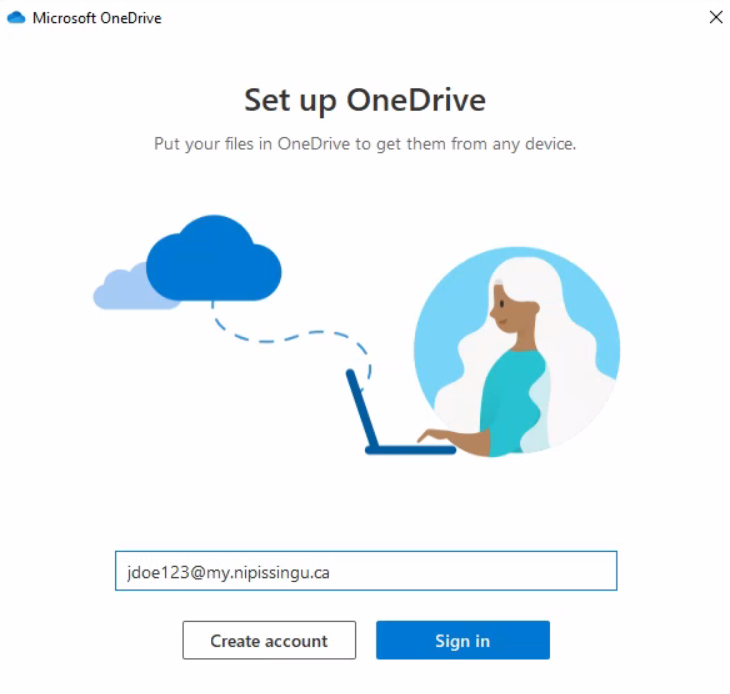 OneDrive - Enter your Nipissing SSO credentials